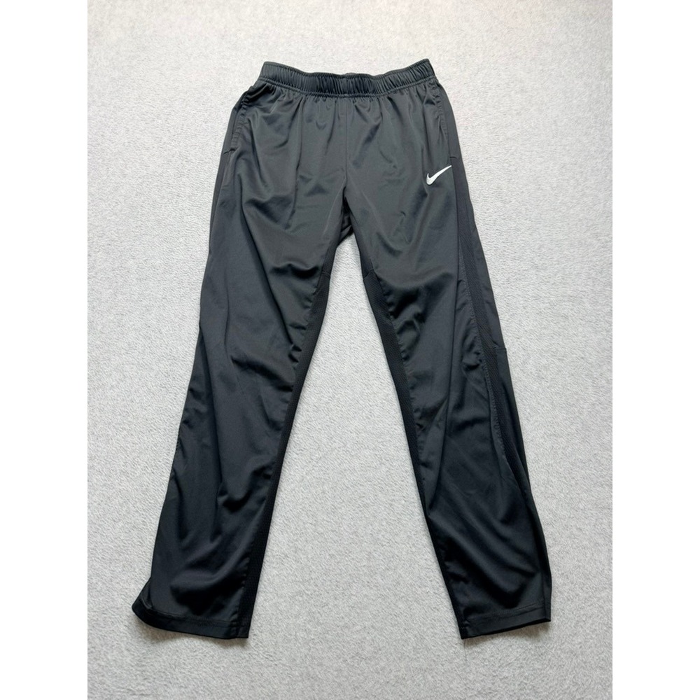 Nike Dri-FIT Kids XL Black Athletic Training Pants Mesh Panel Standard Fit